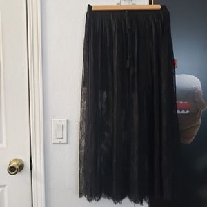 Forever 21 sheer black lace skirt